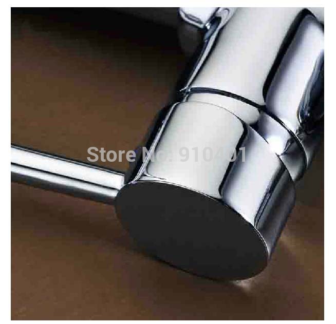 Wholesale And Retail Promotion NEW deck mounted chrome brass spring kitchen faucet swivel spout sink mixer tap