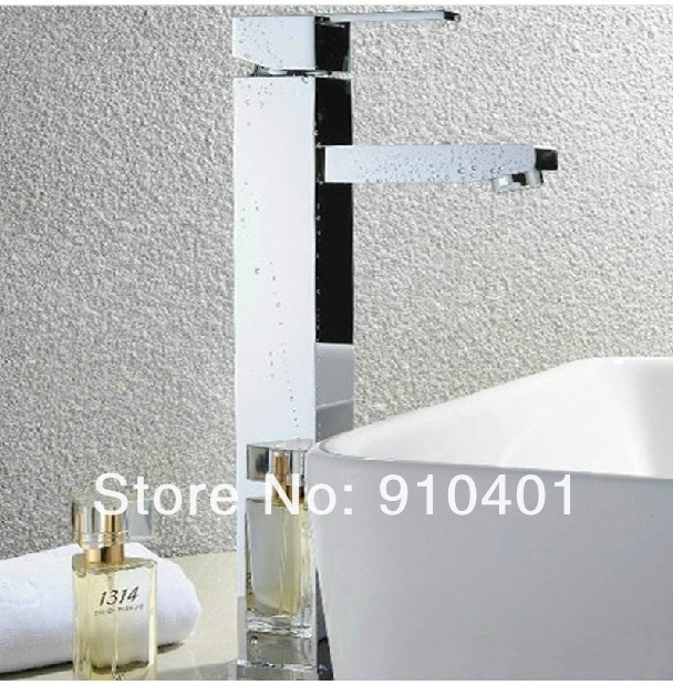 Wholesale And Retail Promotion Polished Chrome Brass 12" Height Bathroom Basin Faucet Single Handle Sink Mixer