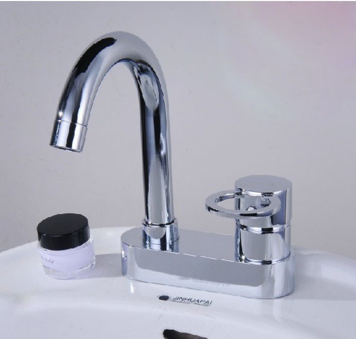 Wholesale And Retail Promotion Polished Chrome Brass Bathroom Basin Faucet 4" Vanity Sink Mixer Tap Dual Holes