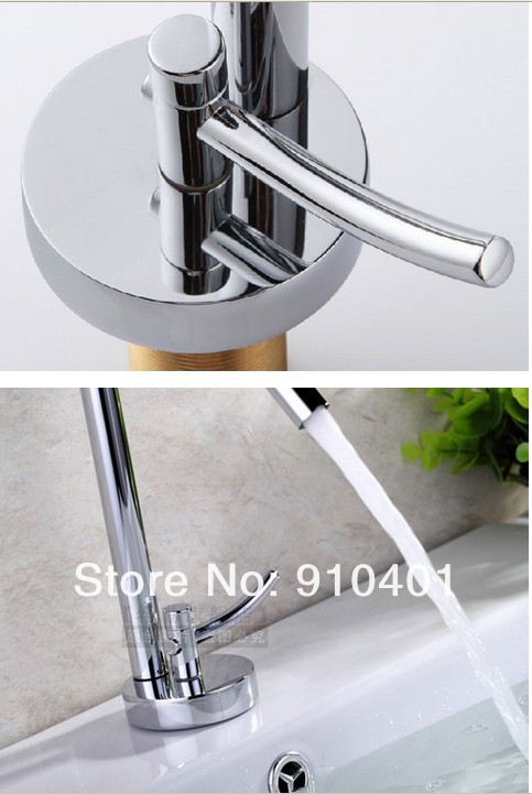 Wholesale And Retail Promotion  Polished Chrome Brass Bathroom Basin Faucet Kitchen Sink Mixer Tap Single Handle