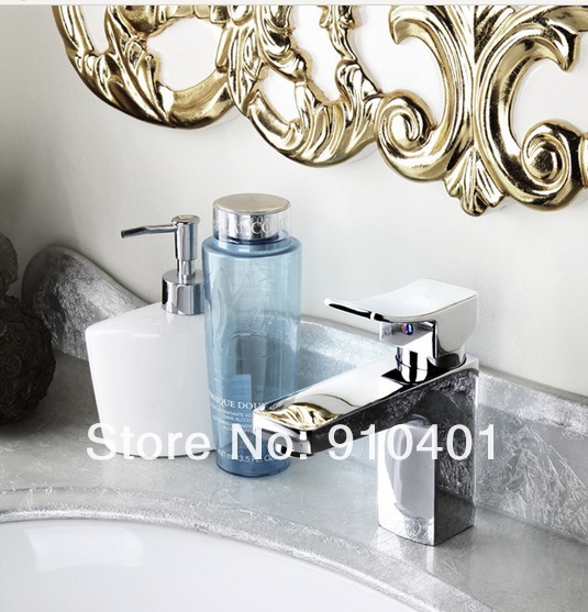 Wholesale And Retail Promotion Polished Chrome Brass Bathroom Faucet Single Handle Basin Vanity Sink Mixer Tap