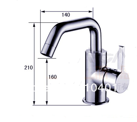Wholesale And Retail Promotion  Polished Chrome Brass Deck Mounted Bathroom Basin Faucet Single Handle Mixer Tap