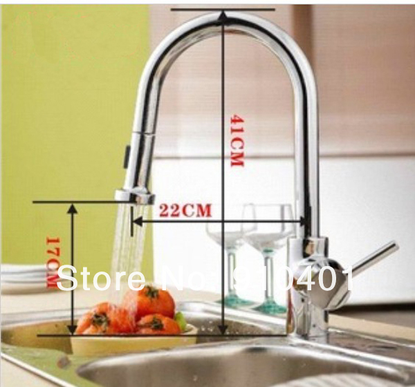 Wholesale And Retail Promotion  Single Handle Two Spouts Chrome Brass Kitchen Faucet Sink Mixer Tap Swivel Spout