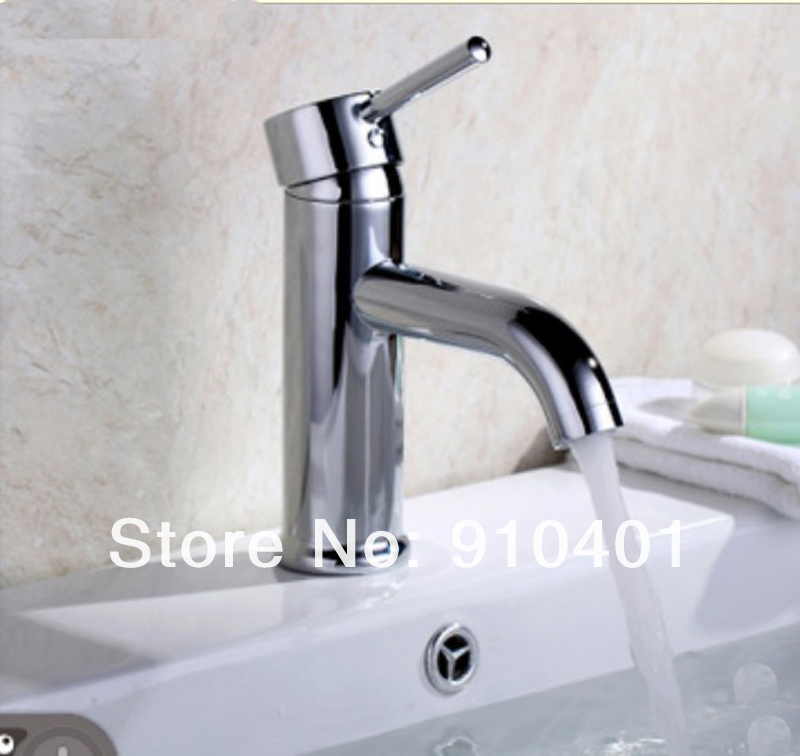Wholesale And Retail PromotionNEW Chrome Brass Single Handle Bathroom Basin Faucet Undercounter Sink Mixer Tap