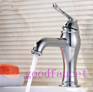 Wholesale And retail NEW Bathroom Basin Faucet Vanity Sink Mixer Tap Single Handle Chrome Finish Undercounter Tap