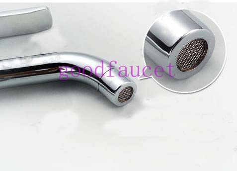 Wholesale and Retail Chrome Brass Bathroom Basin Faucet Single Handle Cold Water Faucet Tap Deck Mounted Tap