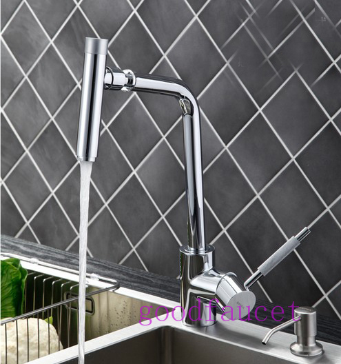 Wholesale and Retail NEW Promotion 360 Degree Swivel Sprayer Kitchen Mixer Tap Sink Vessel Faucet Chrome Finish
