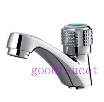 Wholesale and Retail Promotion Bathroom Cold Water Faucet Polished Chrome Brass Handle Free Tap Deck Mounted