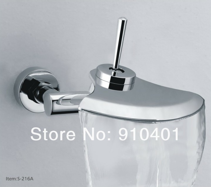Wholesale and Retail Promotion Chrome Brass Wall Mounted Waterfall Bathroom Faucet Tub Mixer Tap Single Handle