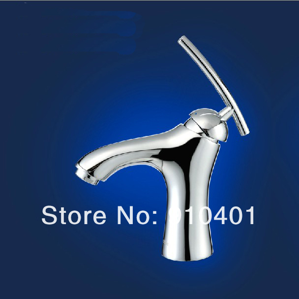 Wholesale and Retail Promotion NEW Deck Mounted Single Handle Sink Mixer Tap Bathroom Basin Faucet Chrome Brass