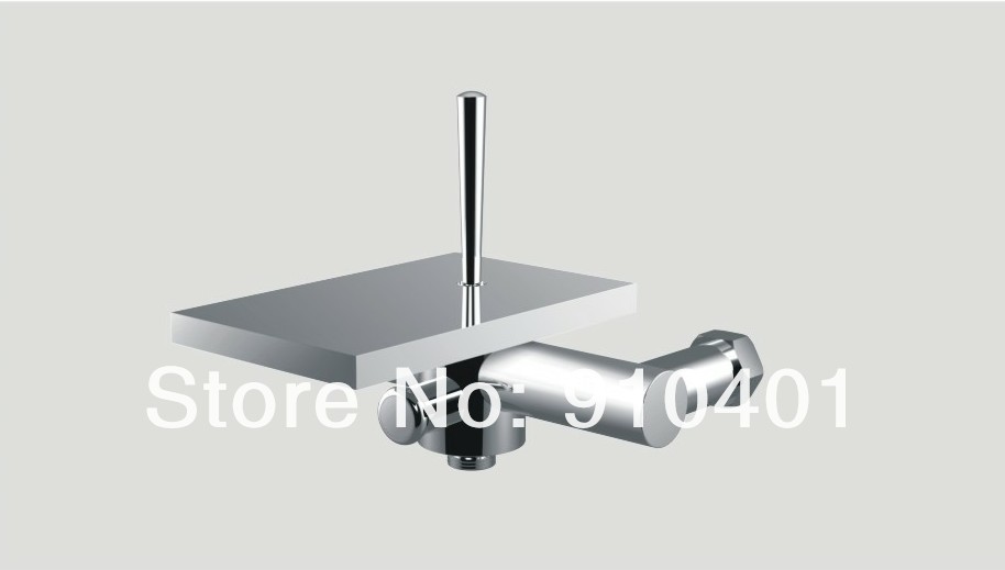 Wholesale and Retail Promotion Wall Mount Waterfall Square Spout Bathroom Basin Faucet Single Handle Mixer Tap