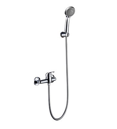 Contemporary Bathroom Bath & Shower Faucet,Cold & Hot Water Mixer, Luxury Handheld Shower