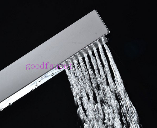 Modern Rain Shower Faucet Set 8"Square Shower Head With Bath Tub Faucet Handheld Shower Wall Mounted Chrome