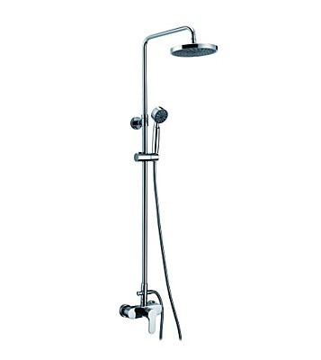 NEW Rain Shower Faucet Set Mixer Tap W/8"Round Shower Head Single Handle Wall Mounted Chrome Finish