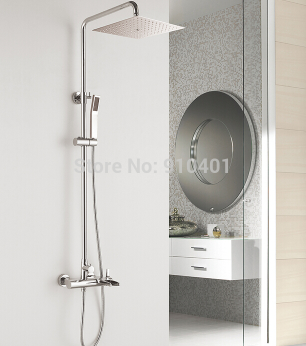 Whole Sale And Retail Promotion Luxury Modern Rain Shower Faucet Waterfall Tub Spout Mixer Tap W/ Hand Shower