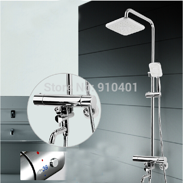 Whole Sale And Retail Promotion NEW Luxury Polished Chrome Rain Shower Faucet Set Tub Mixer Tap W/ Hand Shower