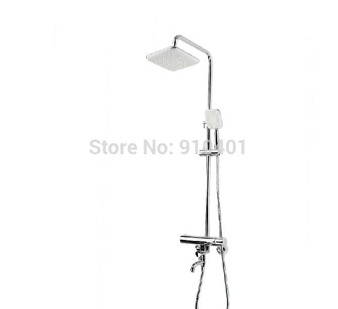 Whole Sale And Retail Promotion NEW Luxury Polished Chrome Rain Shower Faucet Set Tub Mixer Tap W/ Hand Shower