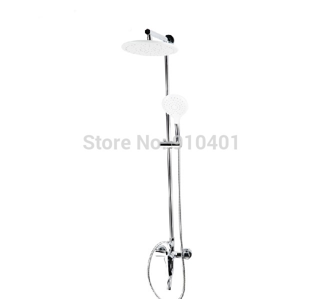 Whole Sale And Retail Promotion Wall Mounted Chrome Rain Shower Faucet Single Handle Tub Mixer Tap W/ Hand Unit