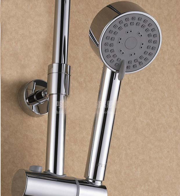 Wholeale And Retail Promotion Luxury Chrome Wall Mounted 8" Rain Shower Faucet Bathtub Mixer Tap Shower Column