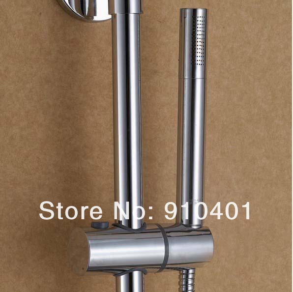 Wholeale And Retail Promotion NEW Luxury Wall Mounted 8" Brass Rain Shower Faucet Set Bathroom Tub Mixer Tap