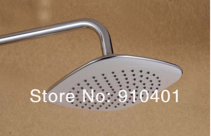 Wholeale And Retail Promotion NEW Polished Chrome Finish Bathroom Shower Faucet 8" Rain Shower Head Mixer Tap
