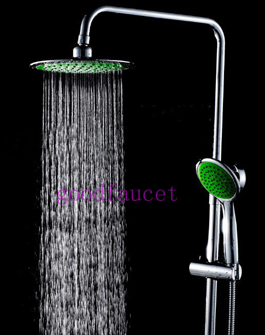 Wholesale And Retail Promotion  Bathroom Luxury Chrome Rain Shower Set Faucet With Handy Unit Tap 8