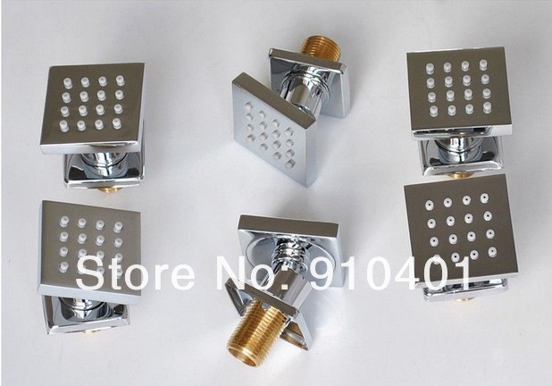 Wholesale And Retail Promotion Celling Mounted Thermostatic 8" Shower Faucet 6 Massage Jets Sprayer Mixer Tap