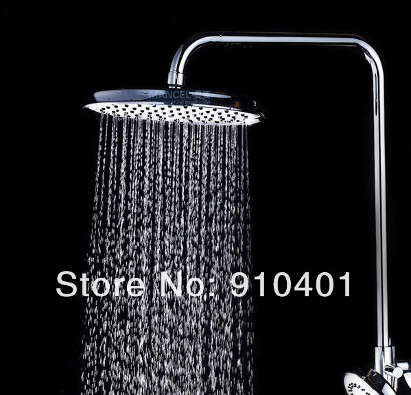 Wholesale And Retail Promotion Chrome Finish Bathroom 8" Rain Shower Faucet Bathroom Tub Mixer Tap Hand Shower