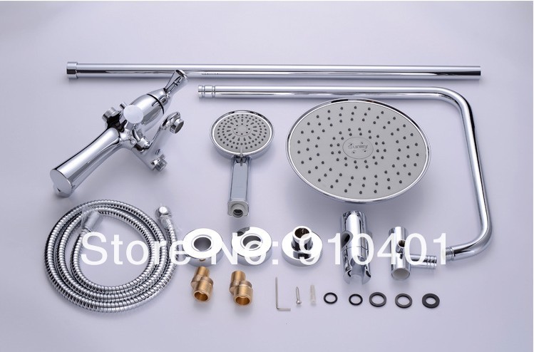 Wholesale And Retail Promotion Euro Style Luxury Wall Mounted 8" Rain Shower Faucet Set Bathroom Tub Mixer Tap