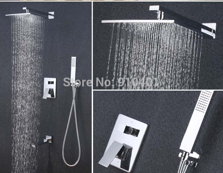 Wholesale And Retail Promotion Luxury 3 Ways Wall Mounted Rain Shower Bathroom Tub Mixer Tap Hand Shower Faucet