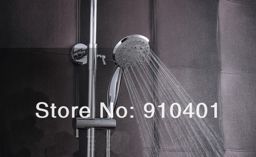 Wholesale And Retail Promotion Luxury 8" rainfall wall mounted shower faucet set bathroom tub mixer tap shower set