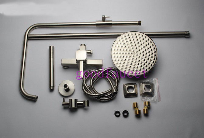 Wholesale And Retail Promotion Luxury Brushed Nickel Bathroom Shower Faucet Mixer Tap 8