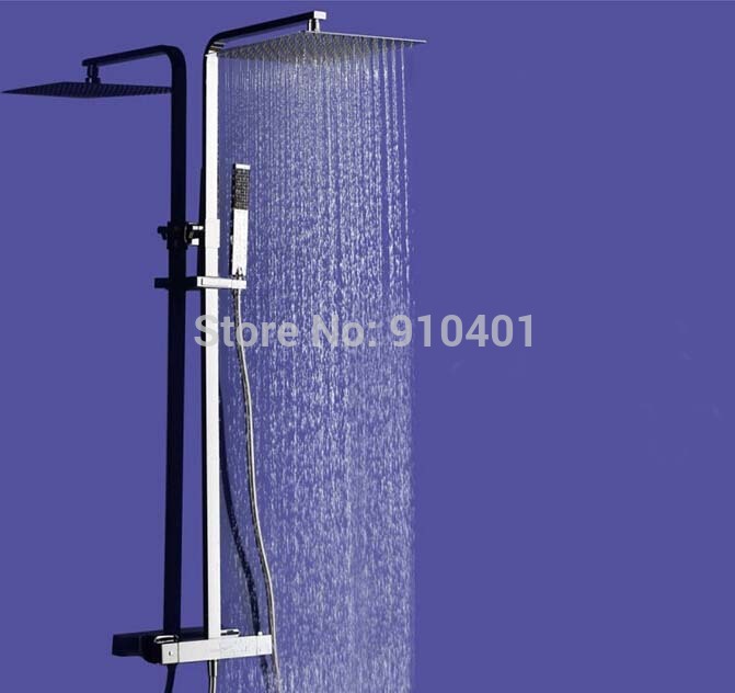 Wholesale And Retail Promotion Luxury Thermostatic Valve Rain Shower Faucet Set Shower Column With Hand Shower