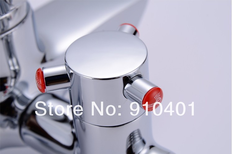 Wholesale And Retail Promotion Luxury Wall Mounted 8" Round Ring Shower Faucet Set Bathtub Mixer Tap Chrome Finish