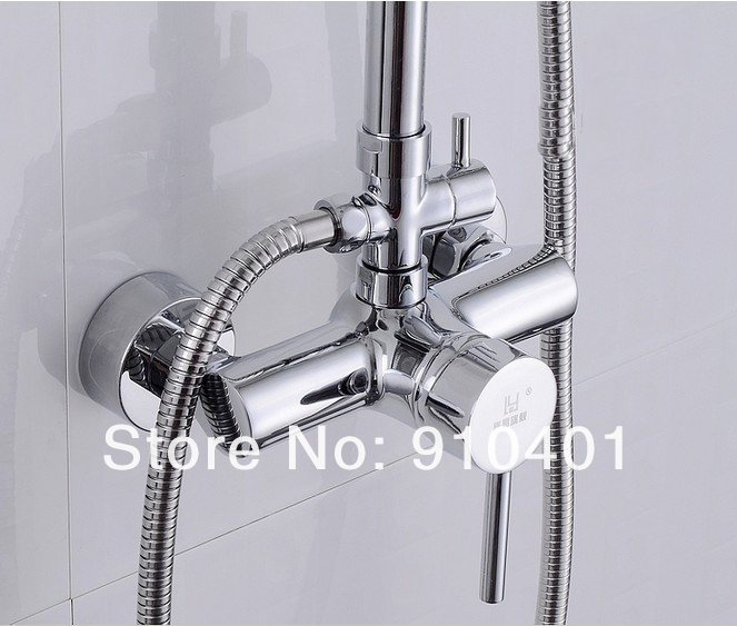 Wholesale And Retail Promotion Luxury Wall Mounted Bathroom Rain Shower Faucet Set With Handheld Shower Mixer