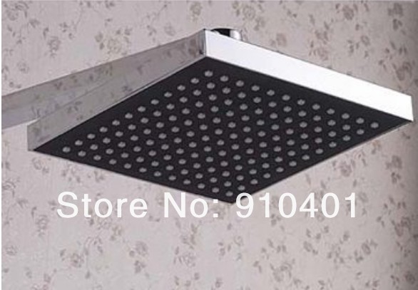 Wholesale And Retail Promotion Luxury Wall Mounted Bathroom Shower Faucet 8" Rain Square Shower Head 1 Handle