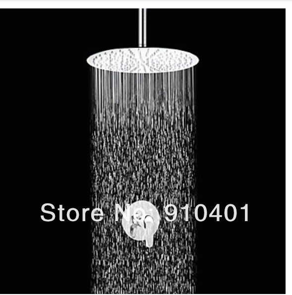 Wholesale And Retail Promotion NEW Brass 10" Round Rain Shower Faucet Set Shower Valve Single Handle Mixer Tap
