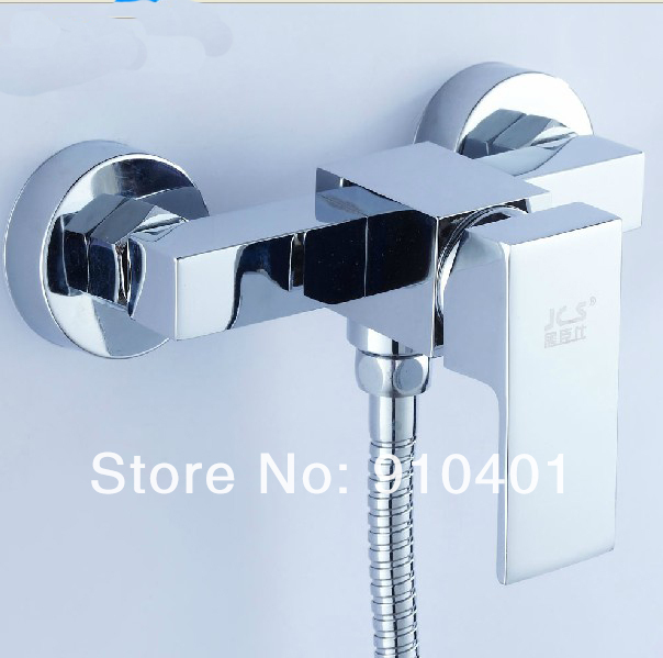 Wholesale And Retail Promotion NEW Chrome Brass Wall Mounted Bathroom Tub Faucet Single Handle With Hand Shower