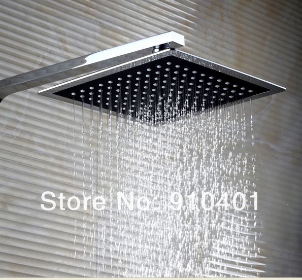 Wholesale And Retail Promotion  NEW Luxury 8" Rainfall Shower Faucet Set Bathtub Shower Mixer Tap Chrome Finish