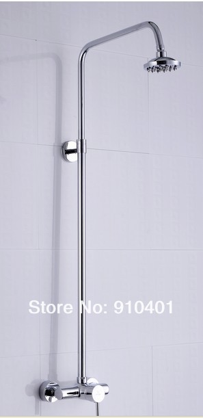 Wholesale And Retail Promotion NEW Luxury Bath Rain Shower Faucet Set Only Shower Bar Shower Column Mixer Tap