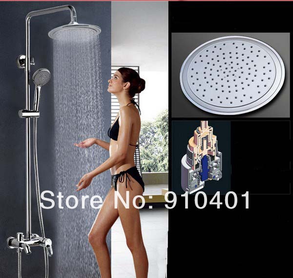 Wholesale And Retail Promotion NEW Luxury Wall Mounted Shower Faucet Rainfall Shower Mixer Bathtub Shower Tap
