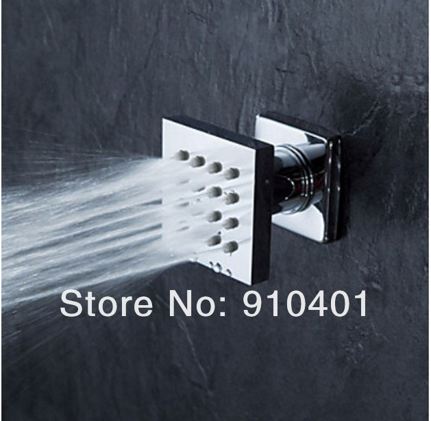 Wholesale And Retail Promotion NEW Thermostatic Large 16" Rain Shower Head + 6 Massage Body Jets + Hand Shower