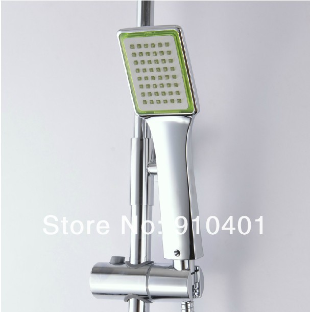 Wholesale And Retail Promotion NEW Wall Mounted 8" Rain Shower Faucet Set Bathroom Tub Mixer Tap Shower Column