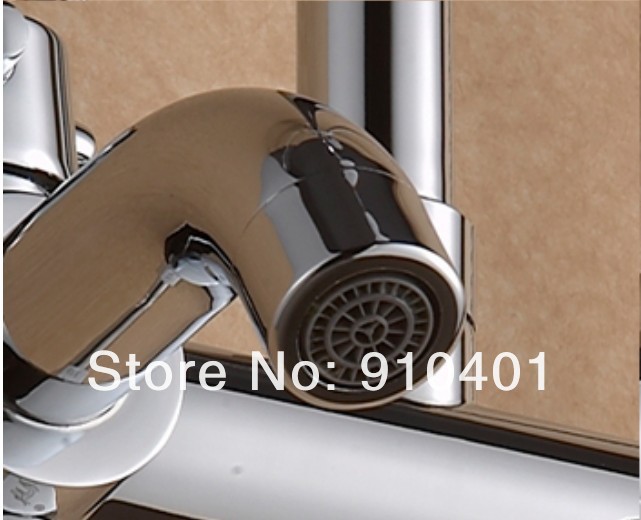 Wholesale And Retail Promotion NEW Wall Mounted Bathroom Shower Faucet Set 8