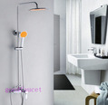 Wholesale And Retail Promotion Wall Mount Contemporary Bathroom 8"Rain Shower Head Mixer Tap Faucet Handy Unit