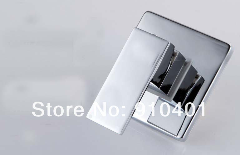 Wholesale And Retail Promotion  Wall Mount Polished Chrome Shower Faucet Set 10" Rain Shower Head Single Handle