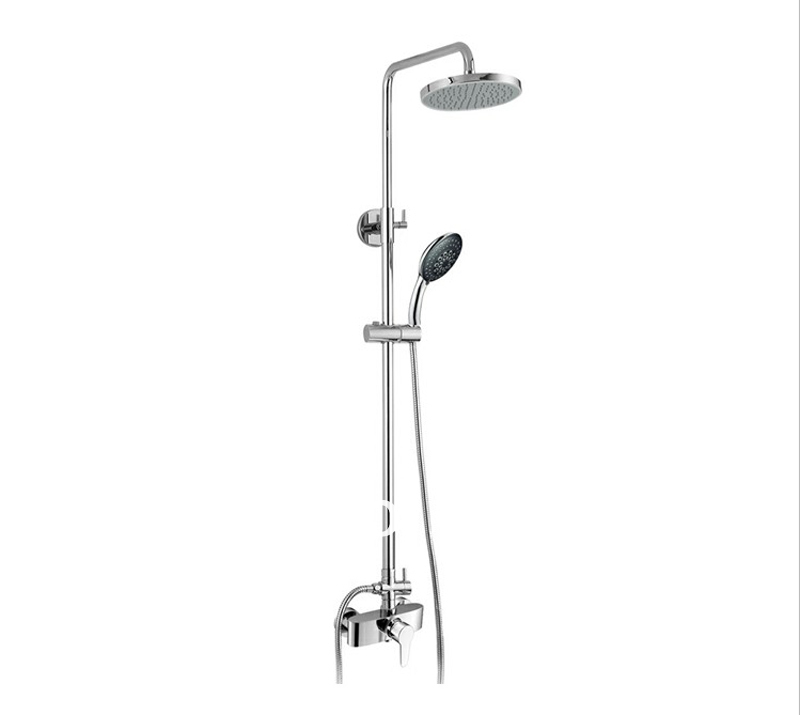 Wholesale And Retail Promotion Wall Mounted 8" Rainfall Shower Faucet Set Shower Column Mixer Tap W/ Hand Shower