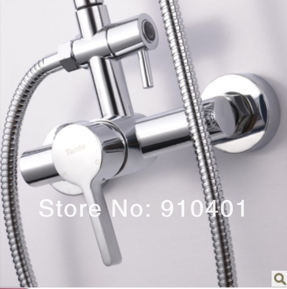 Wholesale And Retail Promotion Wall Mounted 8" Round Rain Shower Faucet Bathroom Shower Mixer Tap Shower Column