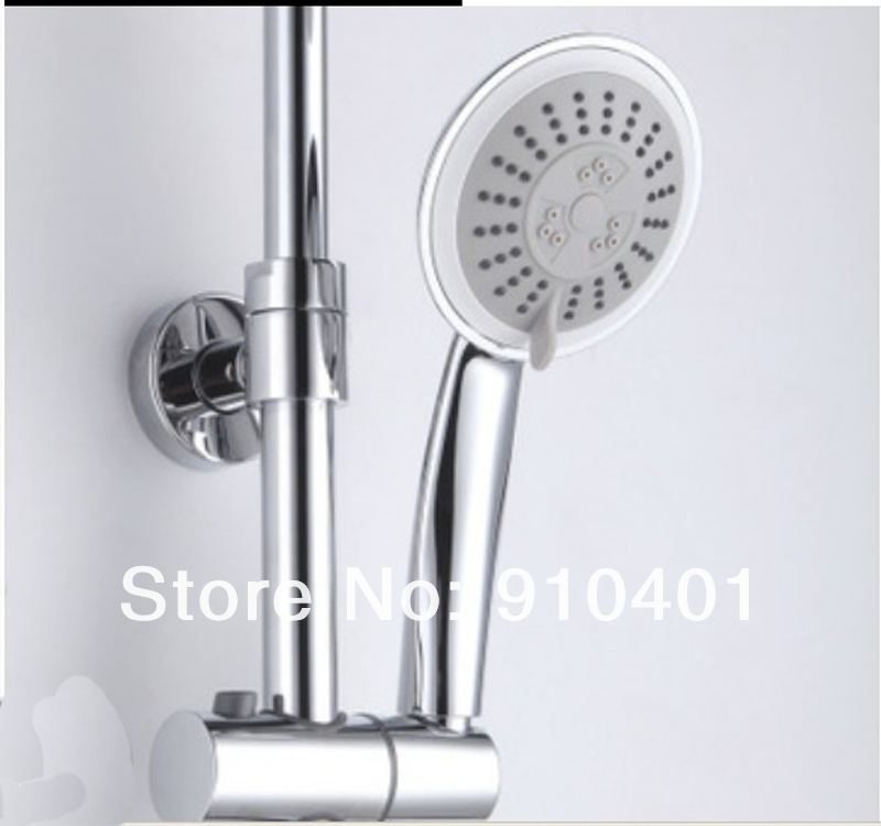 Wholesale And Retail Promotion Wall Mounted Bathroom 8" Rain Shower Faucet Set Luxury Shower Column Mixer Tap