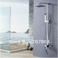 wholesale & retail chrome color high grade luxury bathroom rainfall shower set faucet mixer taps LX-9051